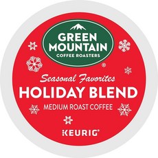 Green Mountain Coffee Roasters 콜롬비아 셀렉트 1인용 큐리그 K컵 포드 미디엄 로스트 커피 12개입 6팩 포장이 다를 수 있음 238540, 크리스마스 블렌드