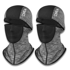 제로아 신축성좋은 자외선차단 쿨링 메쉬 바라클라바, 그레이+그레이, 1세트