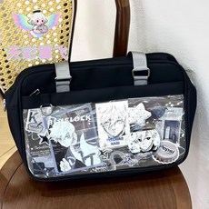 痛包jk日系制服包單肩斜跨, 小號黑色, 1個