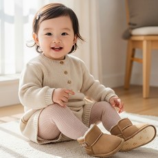 몽실이 소프트 베이비 어그 아동 아기 방한 털신 겨울 신발 실내화 풋워머 털안감 슈즈 걸음마신발