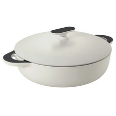 데슬론 오로라 시리즈 에나멜 다용도 양수냄비 3.3L, 화이트, 1개, 26cm