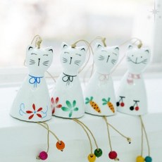 실내 장식 도자기 고양이 조형물 풍경 종 인테리어 소품 귀여운 동물 디자인 장식품, 상세페이지 참조