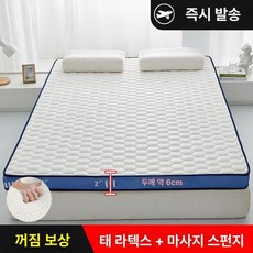 토퍼 침대 패드 800mmx1900mm A타입 푹신한 바닥, 1cm, 에너제틱 블루 6cm