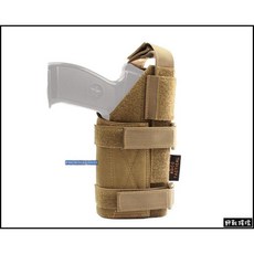 野戰搖滾-生存遊戲 ROCO 槍燈版戰術手槍套 電擊槍槍套 腰掛槍套, 狼棕色, 1個