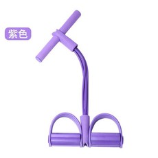 腳蹬拉力器 升級加粗四管 減肚健腹 美背提臀 體態塑形, 腳蹬拉力器紫色, 1套