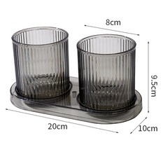 漱口杯 牙杯 家用 情侶款 北歐風 洗漱杯 刷牙杯 賓館用品 民宿備品 簡約風格+隧空黑+單個底座【無杯子】, 1個, 隧空黑:單個底座【無杯子】