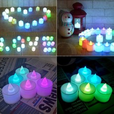 제오오스토어 LED 캔들 전기촛불 LED촛불 LED양초 촛불등, 랜덤