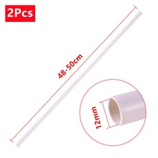 외경 12mm 파이프 커넥터 피팅 스트레이트 엘보우 4방향 60/90/120/135도 티 홈 선반 텐트 DIY 어댑터 화이트, 08 48-50cm Pipe, 1개