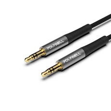 POLYWELL 立體聲 AUX 音源線 3.5mm 公對公 3極音頻線 50公分, 50CM (公對公_三極)