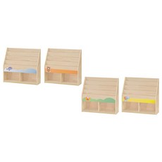 아이꿈터 고무나무 책꽂이 4단, 곰돌이 일자(777834)