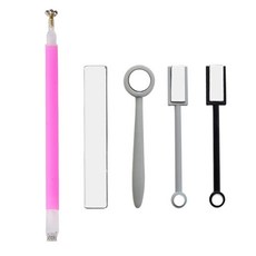 supbel 캣아이 전용 자석 도구 마그넷 더블 헤드 꽃무늬 3D 캣아이 자석 초강력 3D 네트 네일 아트 도구 스틱 매니큐어 도구 컬러 젤 고양이 눈처럼 보이는 효과 (1세트)