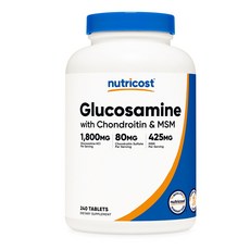 뉴트리코스트 글루코사민 1800mg + 콘드로이틴 80mg & MSM 425mg 240태블릿 1병, 1개, 240정