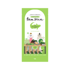 韓國朝貢 5km stick 犬貓鮮食營養肉泥，美味營養，獨立包裝，方便攜帶，多種口味可選, 5個, 長尾鱈魚/綠, 60g, 鱈魚