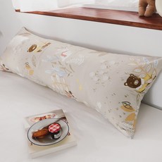 Servinno 絲薇諾 精梳棉長抱枕 全身枕, 迷霧森林-卡其