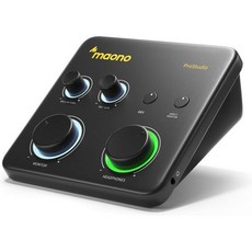 마오노 USB 오디오 인터페이스 PC용 XLR 입력 24비트192kHz 라우팅 소프트웨어 루프백 ASIO 드라이버 음악 녹음 홈 스튜디오 기타 팟캐스트 스트리밍 DAWPS22, PS22 Lite Black, PS22 Lite 블랙
