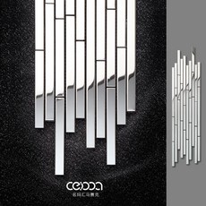 簡約金屬馬賽克瓷磚 鏡面長條不銹鋼背景牆磚, 銀色亮面, 1個