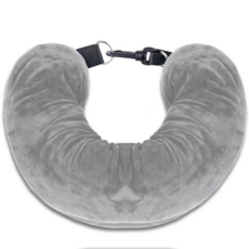 U型枕 行李收納 衣物收納 飛機枕 頸枕 旅行枕, 淺灰