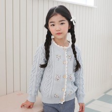 핑키핑크 여아용 청순가련가디건