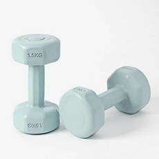 컬러 육각 아령세트 블루 1.5kg 근력운동 코팅 han1365ov