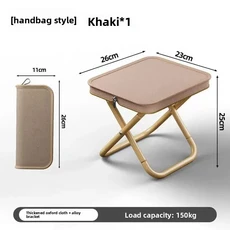 초경량 접이식 의자 물 튀김 방지 내마모성 휴대용 지퍼 캠프 의자 강력한 하중 지지력 걸이용 로프, 06 Khaki-L