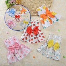 쌍문상회 지금 필요한 나시티 드레스 애견옷 애견드레스 강아지옷 공주 왕리본 러블리 강아지티셔츠 BI-A100340 31872EA, 빨강_딸기