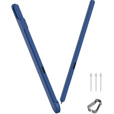 Miimall 삼성 갤럭시 Z 폴드 6/5/4/3 S 펜 및 홀더 1.5mm 펜슬 펜촉 3/4/5/6 슬림 스타일러스 + 케이스 블루, Blue+Case