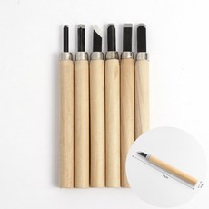 보급형 목공용 조각도 6종세트 목공예칼