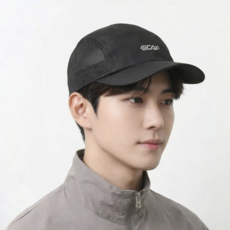 르까프 볼캡 러닝모자 메시 등산 캡모자 남여공용, 블랙