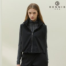 데니스골프 DENNIS 26SS 여성 스윙 풀집업 크롭베스트 블랙_HD5SLVT293