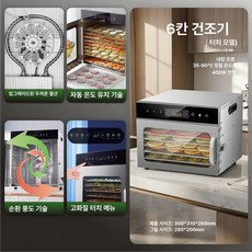 여느상점 고추건조기 다목적 소형 농사용 식품건조기, 스마트 터치 모델 [6칸]