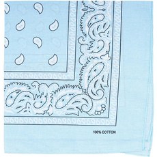 Raylarnia 반다나 여성용 다목적 면 머리띠 55.9cm22인치 페이즐리 카우보이 남성용 핑크 [호환], 라이트 블루