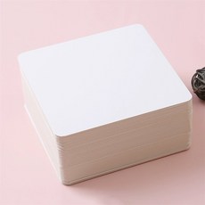하우스픽 아트지카드 아트페이퍼 양면 무지 종이카드 100매 8x8cm