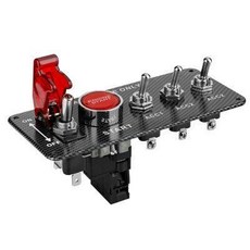 賽車改裝一鍵點火碳纖面板T3開關 撥動開關 12V, 1個, 組合開關賽車改裝一鍵點火碳纖面板T3開關