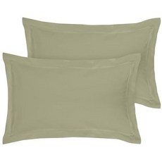 Royale Linens 베개 커버 2팩 유로 사이즈 66x66cm(26x26인치) - 브러시드 1800 극세사 침대 샴 주름 및 변색 방지 매우 부드럽고 아늑함 봉투 클로저, 세이지 그린