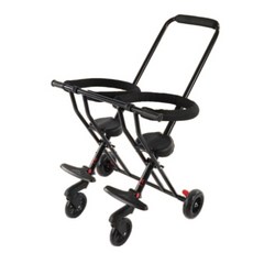 쌍둥이 트라이크 경량형 연년생 접이식 2인 유모차 더블, 2_c2 더블 휠 초경량 후방 강화