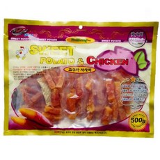 반려견 고구마 닭고기 육포 간식 500g 소화 잘되는 건강 간식 훈련 보상 영양, 1개, 상세페이지 참조
