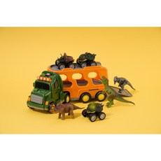 (6in1)베베디어 어린이 안전한 자동차장난감 공룡 카캐리어트럭 밀리터리 운송트럭 피규어세트, 1. 공룡세트, 1개