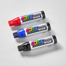 모나미 / 화이트 보드마카 와이드 / 11mm 와이드 사각닙 / 보드마카 화이트보드마카 보드마카검정 보드마카파랑 보드마카빨강 굵은보드마카 두꺼운보드마카, 6개, 흑색