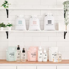 퓨어그리니 올인원 퍼먼트 친환경 고농축 천연 세탁세제+유연제+주방세제 패밀리 풀세트, 1개