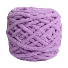 두툼한 실로 장식하기 팔뜨개 코바늘 뜨기 스웨터 담요 DIY 공예 쿠션, 두께 7mm, 폴리에스터, 보라