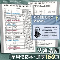 good 單詞本單詞記憶本艾賓浩斯記憶曲線大學生考研默寫記背, 1個, 上翻設計雙面書寫 單詞記憶本160頁/,小號1本裝, N/A