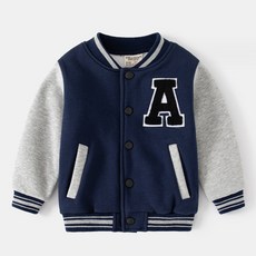 아동 A와펜 바시티 점퍼 유아 야구점퍼 간절기 아우터