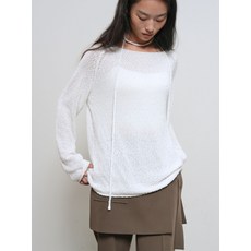 브랜드정품 제너럴아이디어 GENERALIDEA 시어 부클 보트넥 풀오버 WHITE GF1LKP511 361151