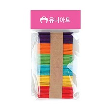 제오오스토어 나무막대 미니 칼라혼합 1개입 미술만들기재료 만들기용품 아이스크림바 우드스틱
