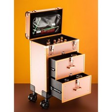 메이크업 소품 상자 화장품 카트 가방 전문가 캐리어, 1개