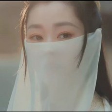 사극 마스크 가면 얼굴가리개 코스프레 사극소품 여성 한복, 대형 스트랩 면사, 1개, 라이트핑크 프리미엄면사