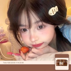 [포인트 주기 좋은] 컬러 물고기핀 옆머리핀 예쁜 헤어핀, 진분홍 1개