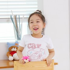 화이트 레드카 티셔츠 남아발레복