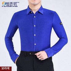 남성댄스복상의 스포츠댄스 모던댄스 꽃무늬 댄스복 브이넥
