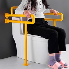 【超強承重】衛生間馬桶安全無障礙扶手殘疾老人衛生間浴室廁所坐便器起助力架, 高雅白色,加強款-洗手盆扶手（有腿）, 1個